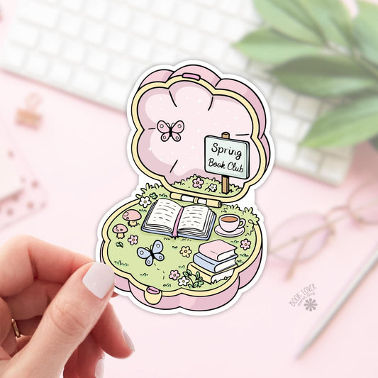 Spring Book Club Pocket Stickers / Bookish Stickers / Book Lover Gift / Bookish Merch / Kindle Sticker / Smut Reader / Reading Lover