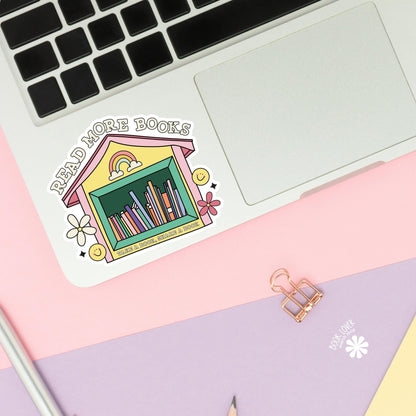Read More Books Stickers / Bookish Stickers / Book Lover Gift / Bookish Merch / Kindle Sticker / Smut Reader / Reading Lover / E-Reader