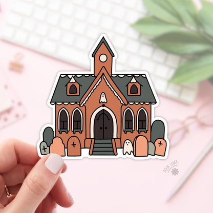 Haunted Gigerbread Library Stickers / Bookish Stickers / Book Lover Gift / Bookish Merch / Kindle Sticker / Smut Reader / Reading Lover