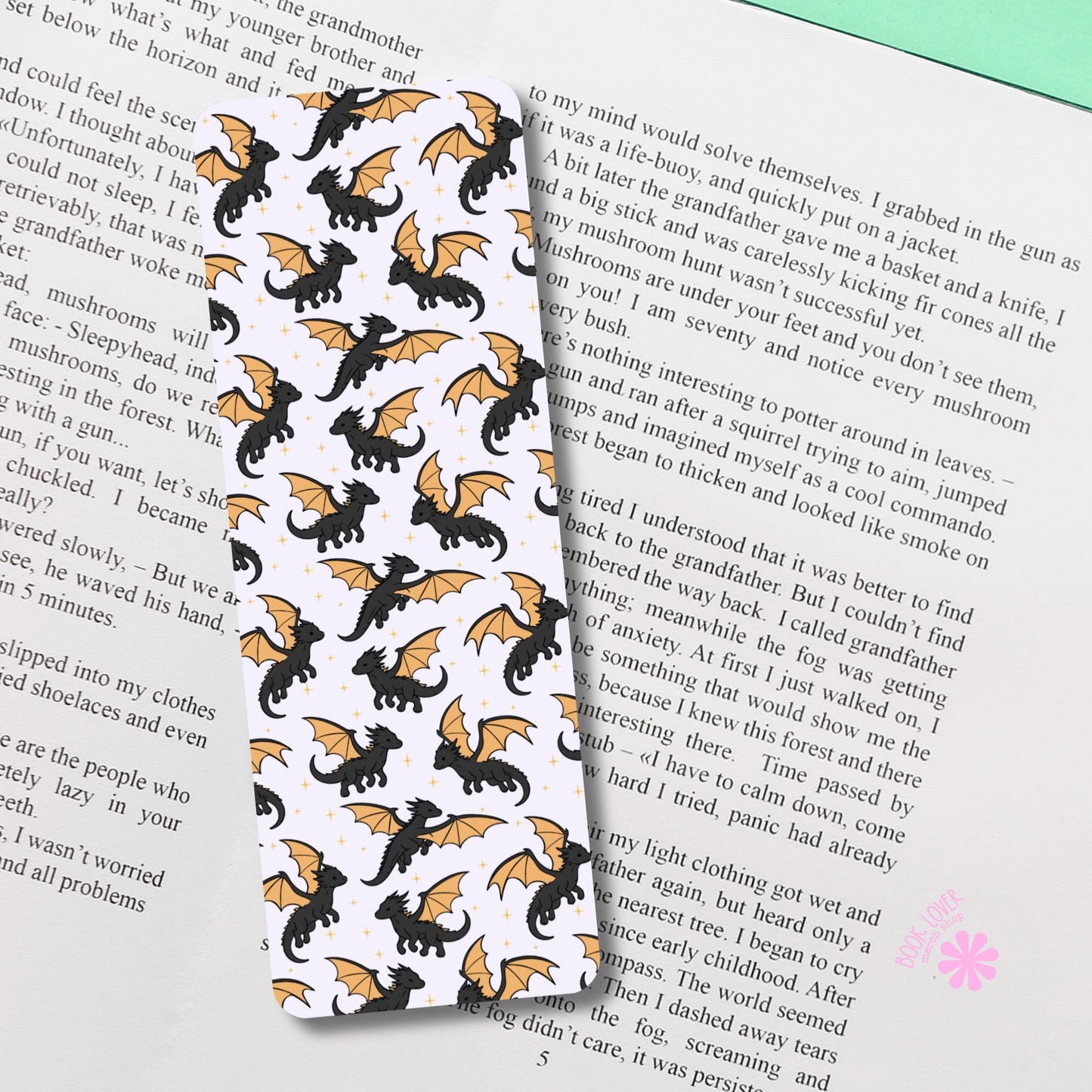 Black Dragons Bookmark / Fantasy Bookish Bookmark / Book Lover Gift / Bookish Merch / Fantasy Reader / Reading Lover