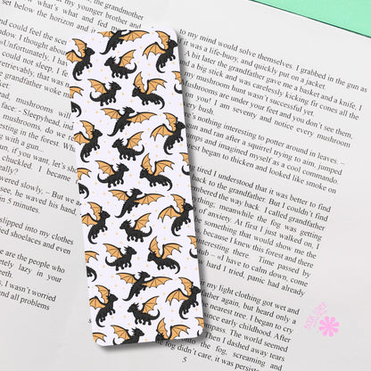 Black Dragons Bookmark / Fantasy Bookish Bookmark / Book Lover Gift / Bookish Merch / Fantasy Reader / Reading Lover