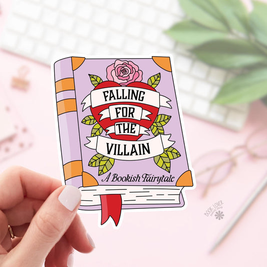 Falling for The Villain Stickers / Bookish Stickers / Book Lover Gift / Bookish Merch / Kindle Sticker / Smut Reader / Reading Lover