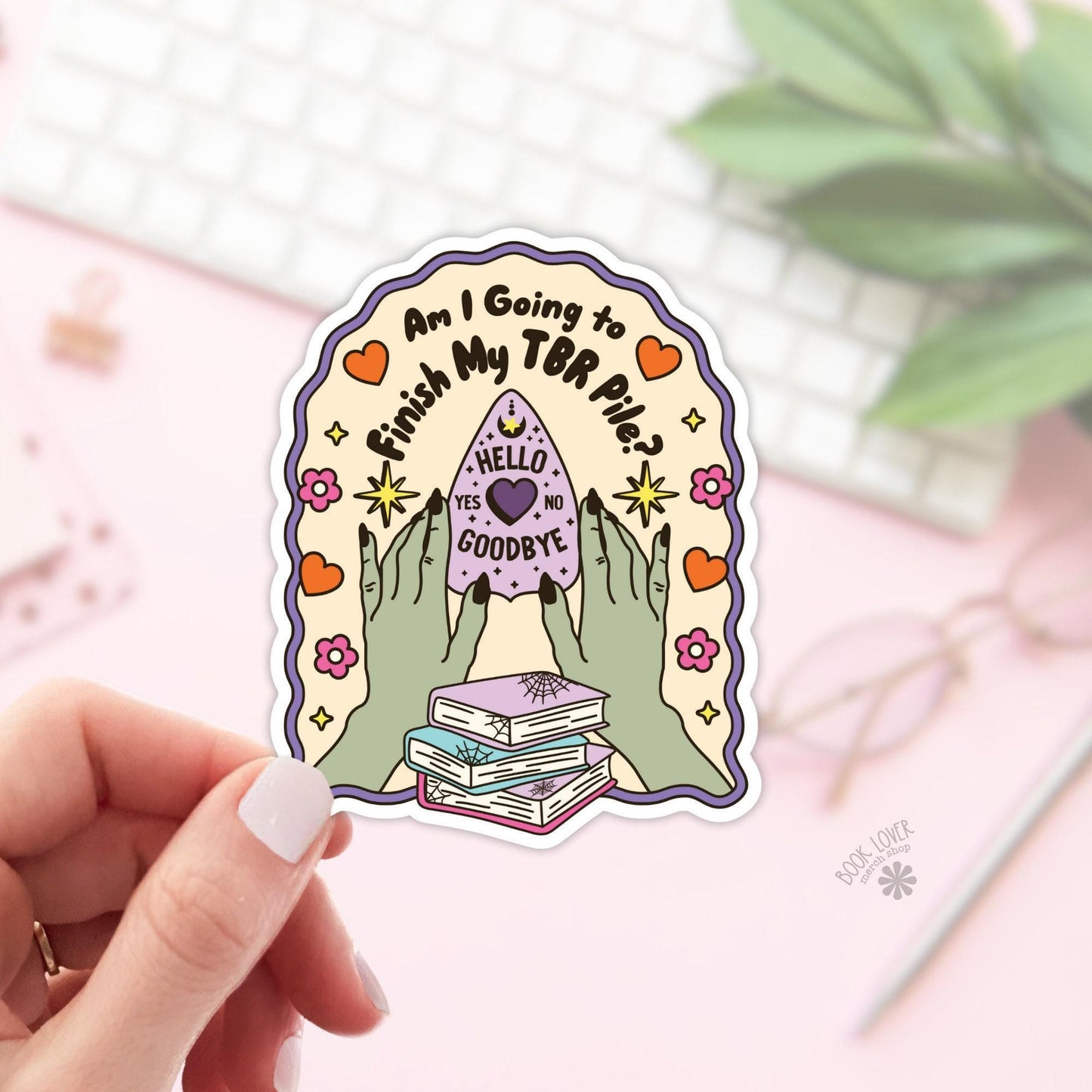 Am I going To Finish My TBR Pile Stickers / Bookish Stickers / Book Lover Gift / Bookish Merch / Kindle Sticker / Smut Reader / Reading