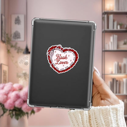Book Lover Heart Stickers / Bookish Stickers / Book Lover Gift / Bookish Merch / Kindle Sticker / Smut Reader / Reading Lover / E-Reader