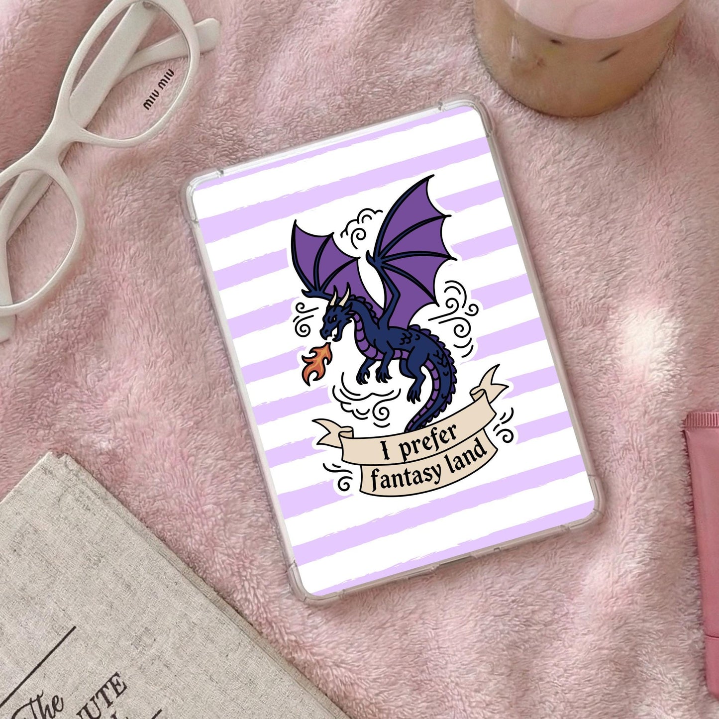 I Prefer Fantasy Land Insert / Physical Product / Bookish Kindle Insert / Book Lover Gift / Bookish Merch / Dragon Reader / Reading Lover
