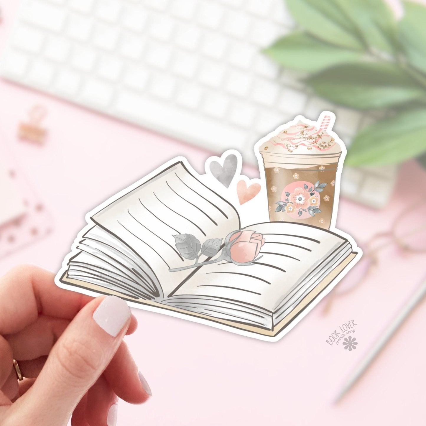 Open Book Romance Sticker / Bookish Stickers / Book Lover Gift / Bookish Merch / Kindle Sticker / Smut Reader / Reading Lover / E-Reader