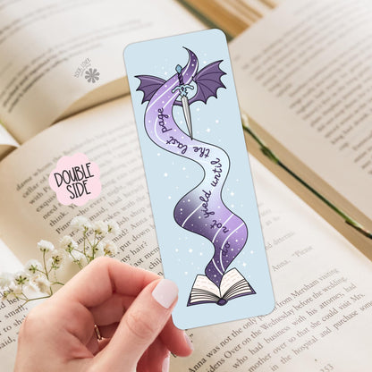 Do Not Yield Until The Last Page Bookmark / Dragon Bookish Bookmark / Book Lover Gift / Bookish Merch / Fantasy Reader / Reading Lover