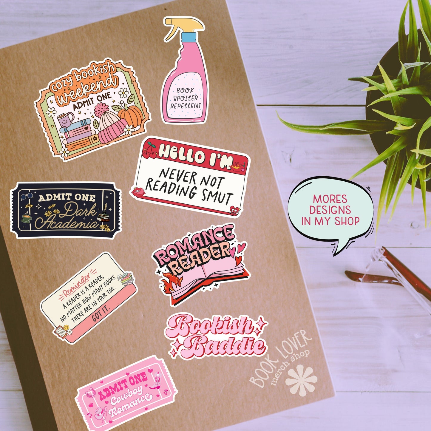 Books are Cheaper than Therapy Sticker / Bookish Stickers / Book Lover Gift / Bookish Merch / Kindle Sticker / Smut Reader / Reading Lover