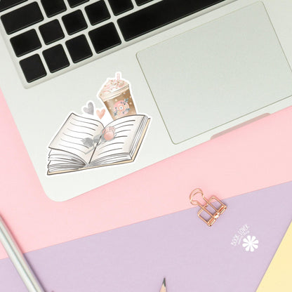 Open Book Romance Sticker / Bookish Stickers / Book Lover Gift / Bookish Merch / Kindle Sticker / Smut Reader / Reading Lover / E-Reader