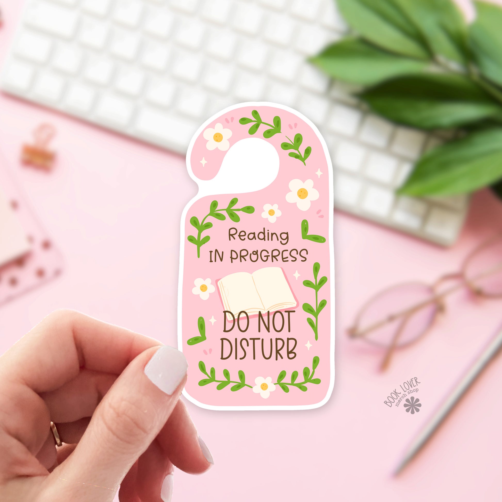 Do Not Disturb reading bookish sticker – vinyl die cut – book lover gift