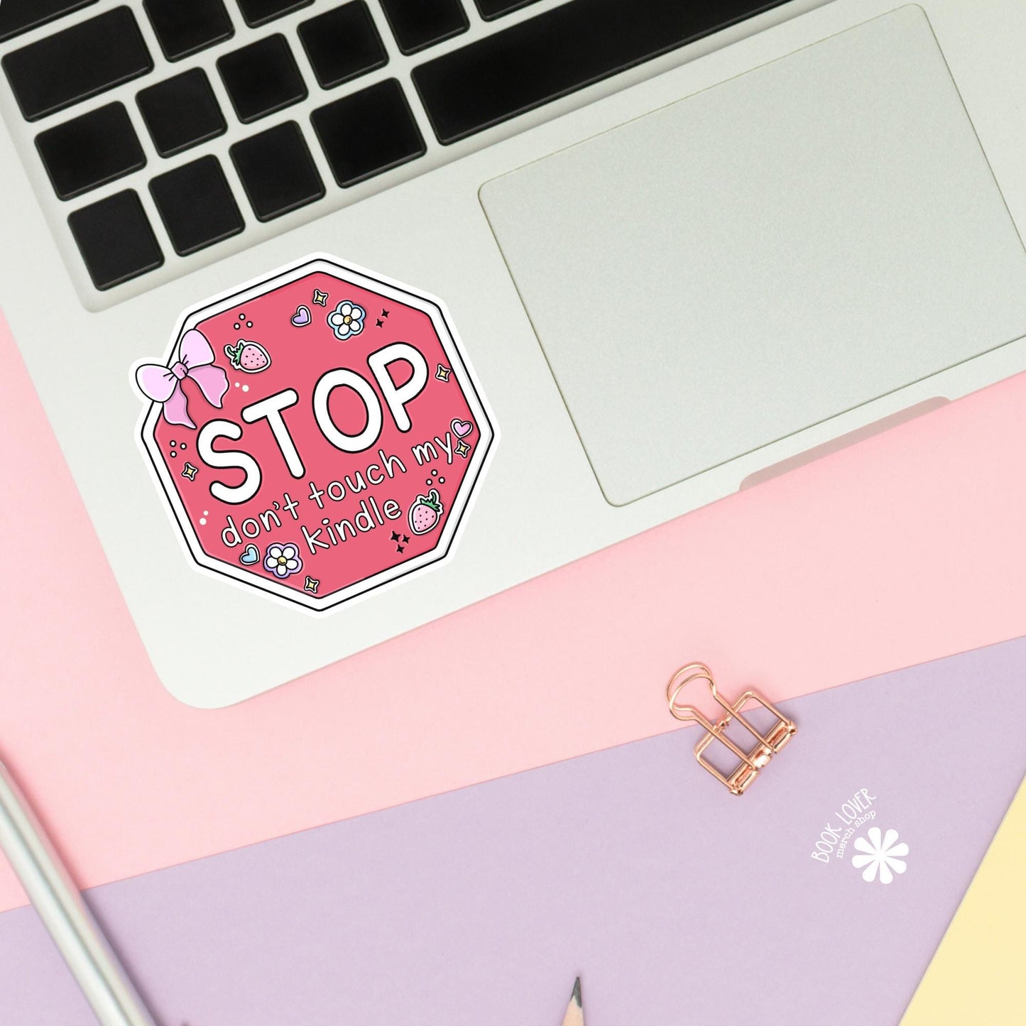 Stop Dont Touch My Kindle Stickers / Bookish Stickers / Book Lover Gift / Bookish Merch / Smut Reader / Reading Lover / E-Reader
