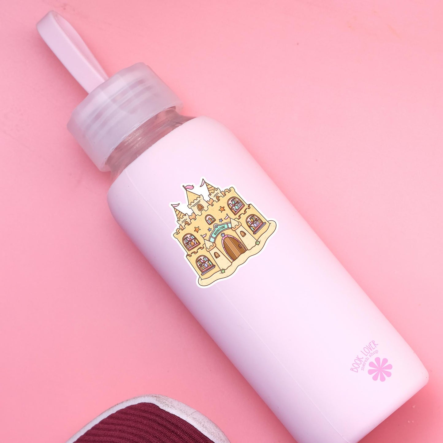 Sand Castle Bookstore Stickers / Bookish Stickers / Book Lover Gift / Bookish Merch / Kindle Sticker / Summer Beach Reading Lover