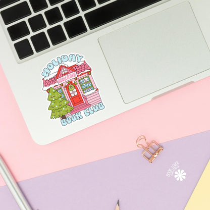 Holiday Bookstore Book Club Stickers / Christmas Bookish Stickers / Book Lover Gift / Bookish Merch / Kindle Sticker / Smut Reader