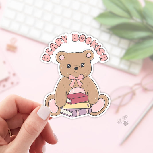 Beary Bookish Stickers / Bookish Stickers / Book Lover Gift / Bookish Merch / Kindle Sticker / Smut Reader / Reading Lover / E-Reader