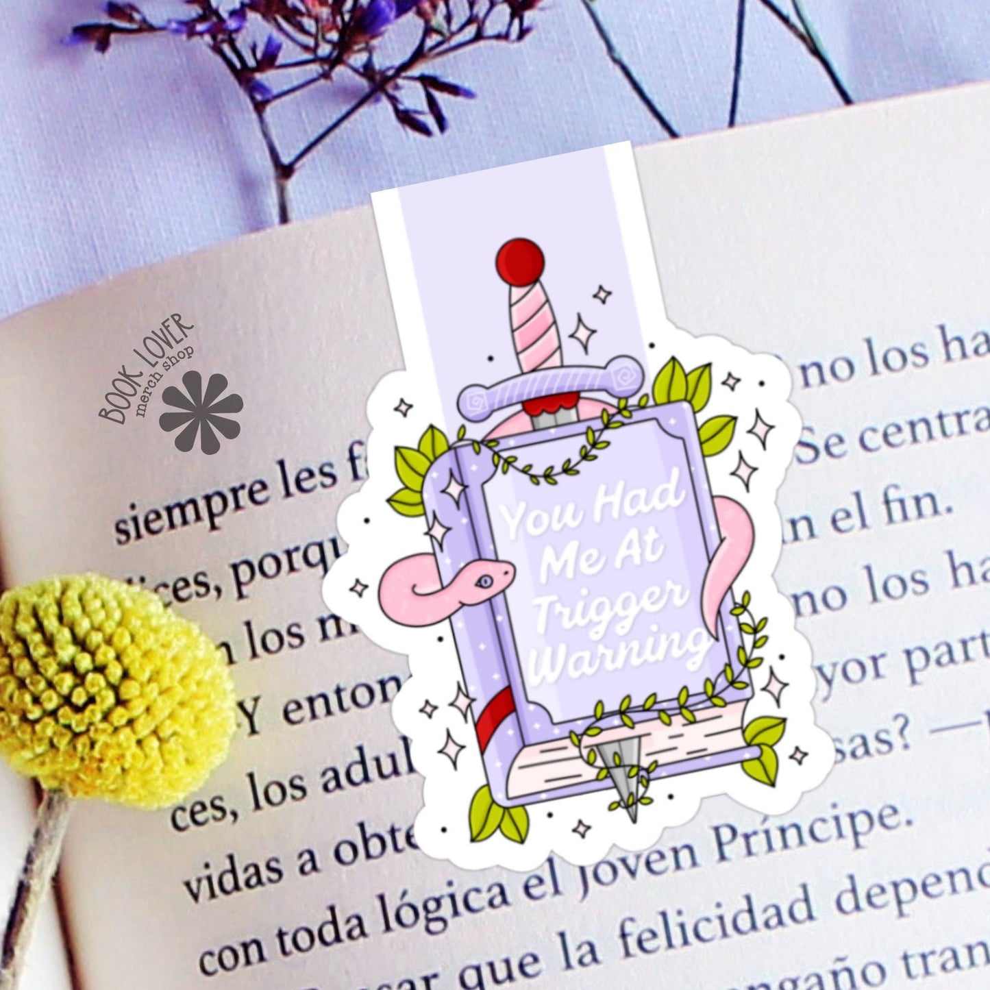 You Had Me At Trigger Warning Magnetic Bookmark / Bookish Bookmark / Book Lover Gift / Bookish Merch / Smut Reader / Reading Lover