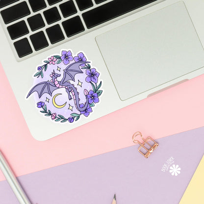 Cute Dragon Stickers / Fantasy Bookish Stickers / Book Lover Gift / Bookish Merch / Kindle Sticker / Romantasy Reader / Reading Lover