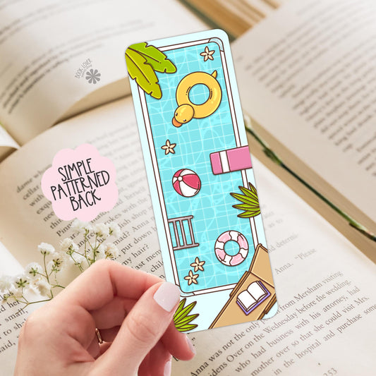 Pool Reads Bookmark / Summer Bookish Bookmark / Book Lover Gift / Bookish Merch / Reading Lover