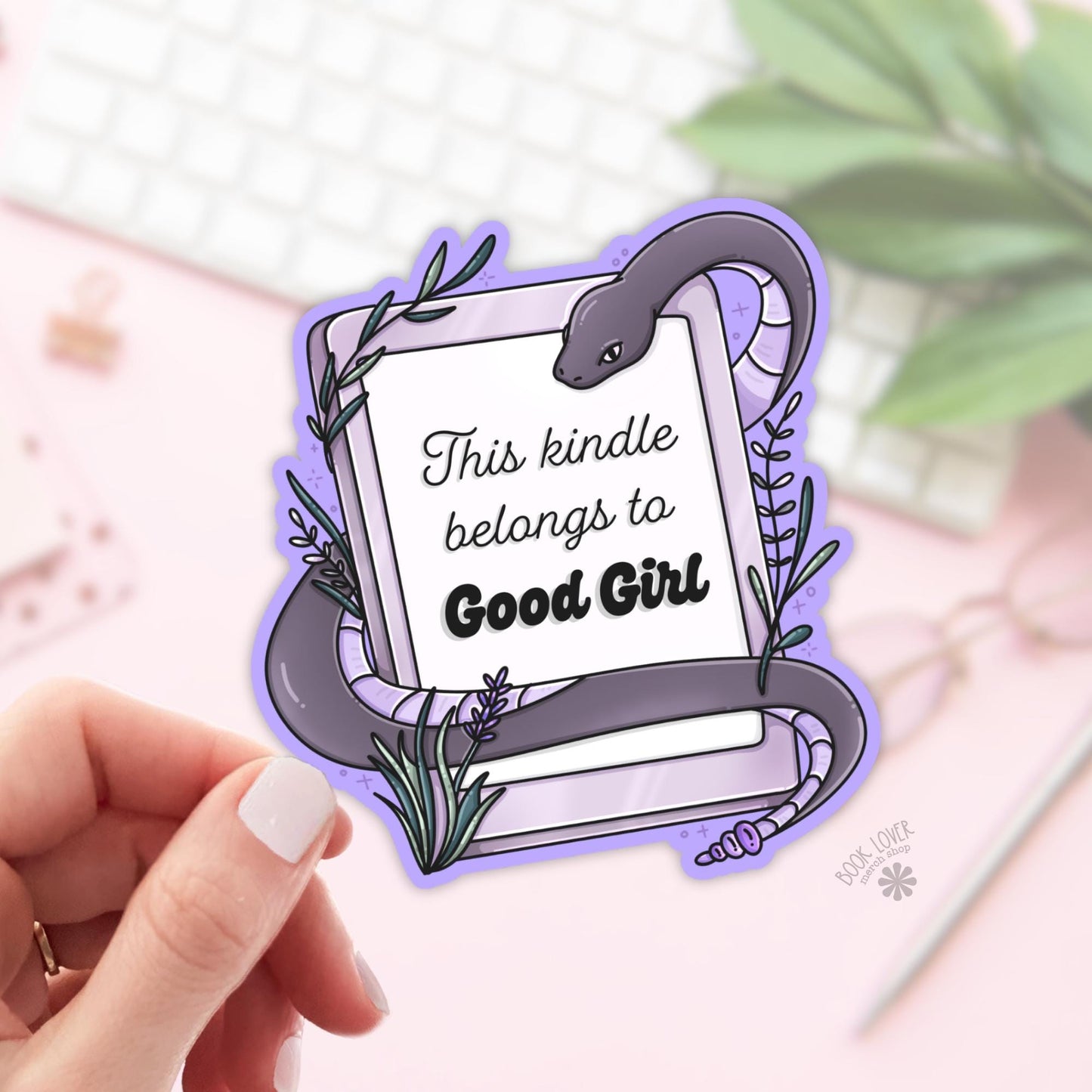 This Kindle Belongs to Good Girl Stickers / Bookish Sticker / Book Lover Gift / Bookish Merch / Kindle Sticker / Smut Reader / Reading Lover