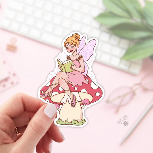 Fairy Tale Stickers / Bookish Stickers / Book Lover Gift / Bookish Merch / Kindle Sticker / Bookish Mushroom / Reading Lover / E-Reader