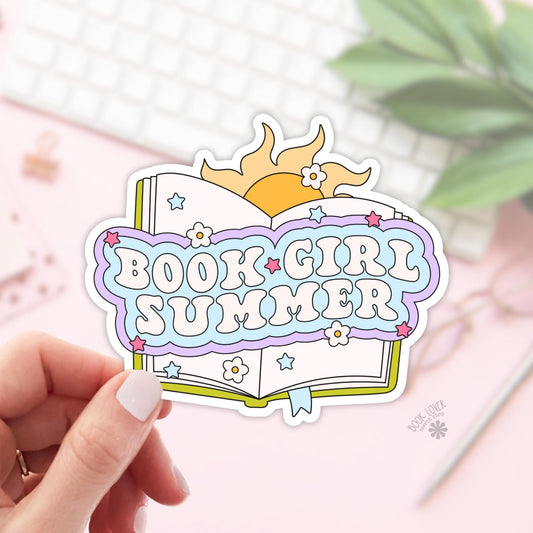 Book Girl Summer Stickers / Bookish Stickers / Book Lover Gift / Bookish Merch / Kindle Sticker / Smut Reader / Reading Lover / E-Reader