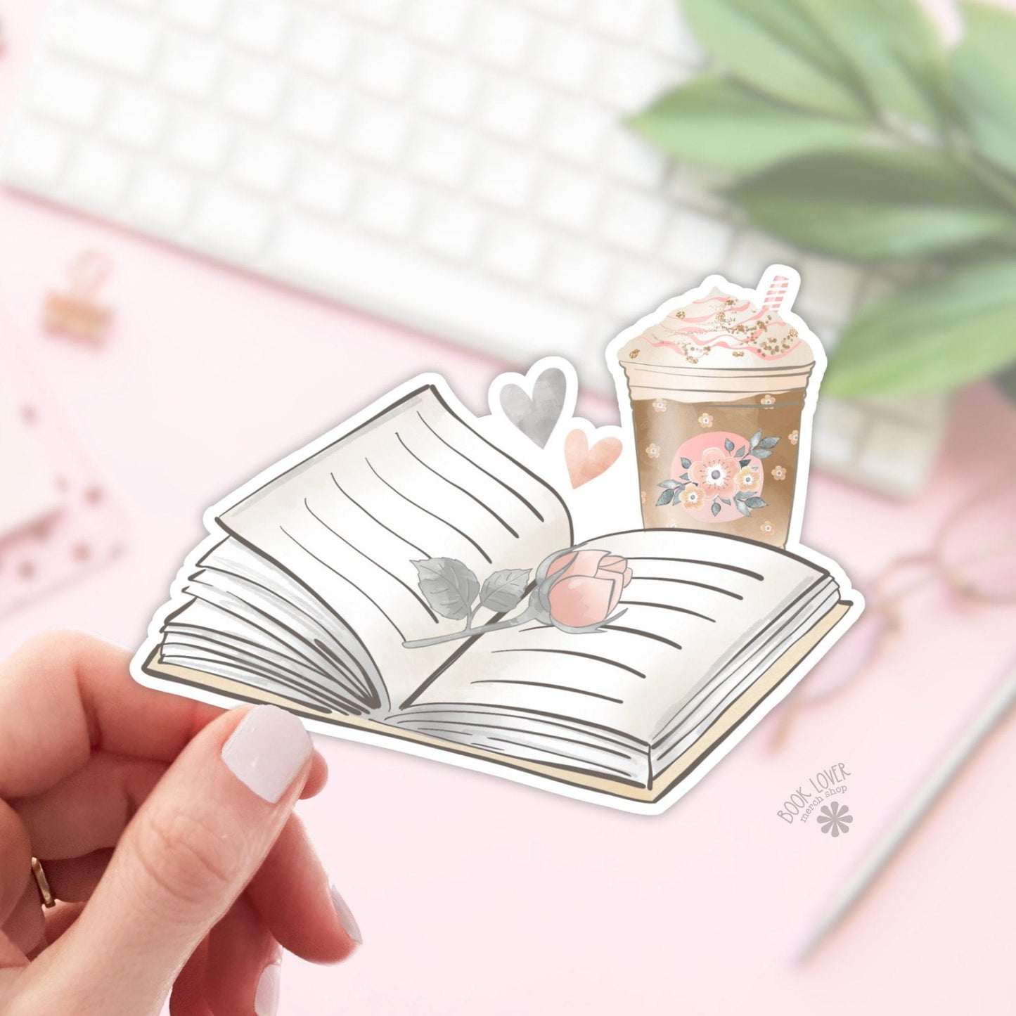 Open Book Romance Sticker / Bookish Stickers / Book Lover Gift / Bookish Merch / Kindle Sticker / Smut Reader / Reading Lover / E-Reader