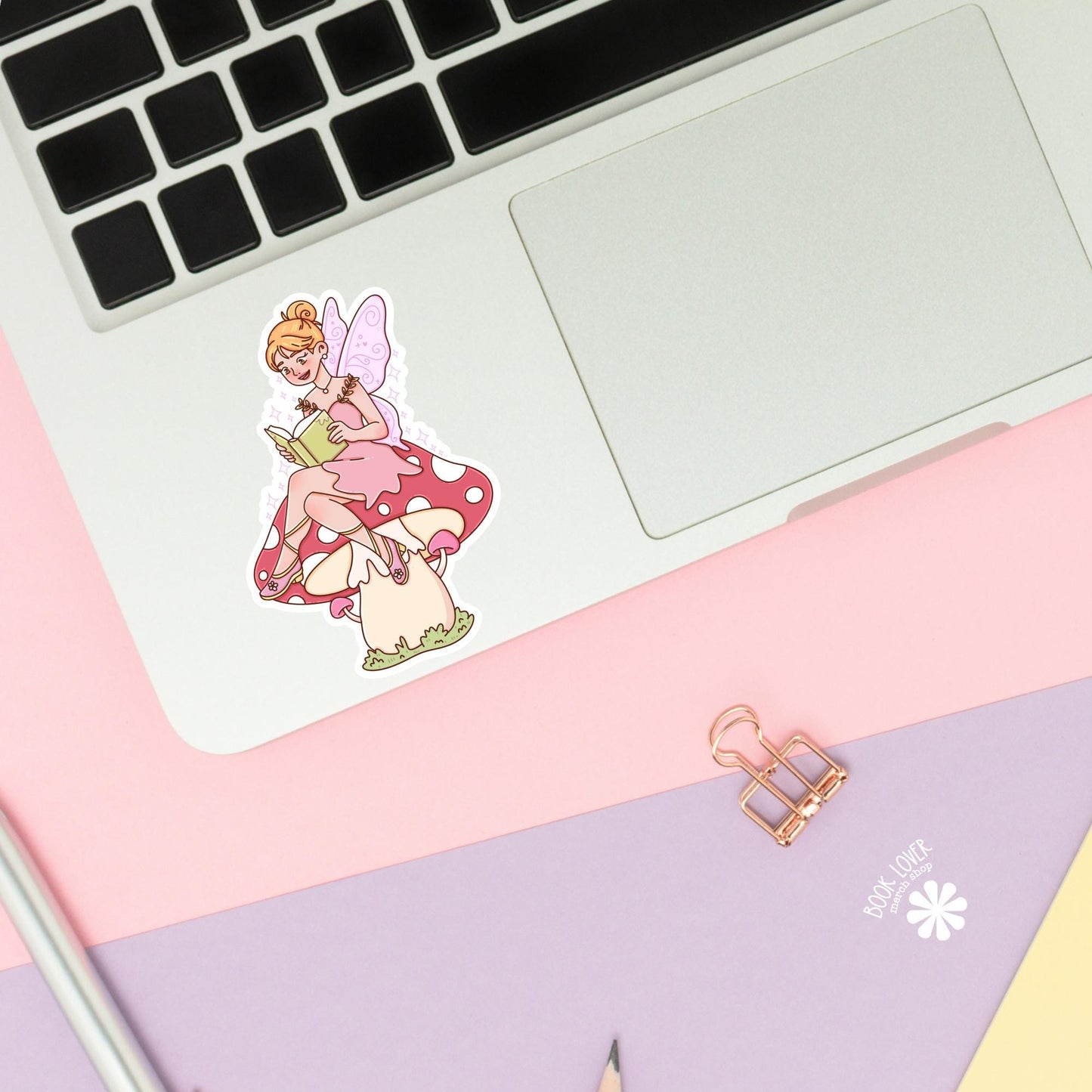 Fairy Tale Stickers / Bookish Stickers / Book Lover Gift / Bookish Merch / Kindle Sticker / Bookish Mushroom / Reading Lover / E-Reader