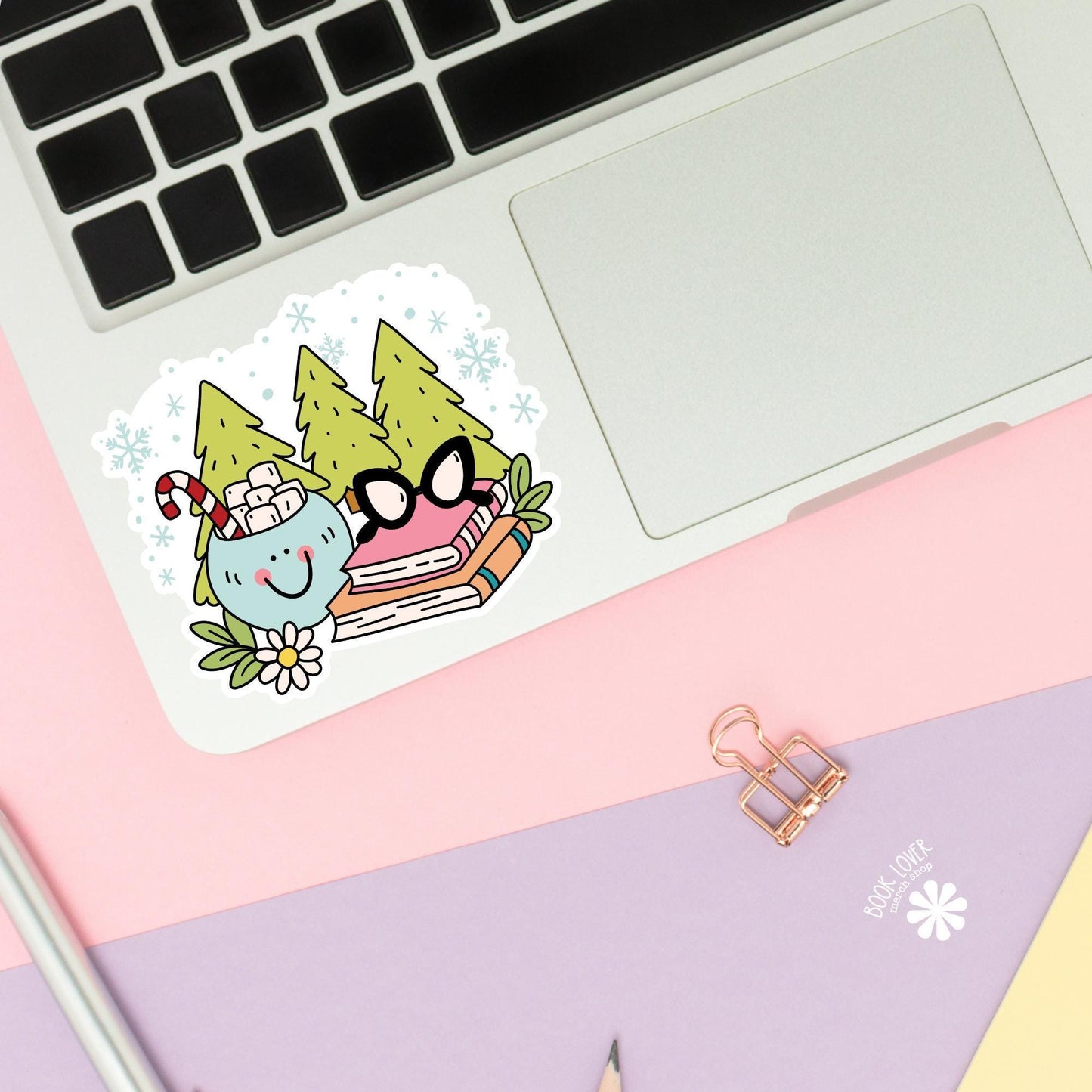 Winter Bookmas Stickers / Christmas Bookish Stickers / Book Lover Gift / Bookish Merch / Kindle Sticker / Smut Reader / Reading Lover