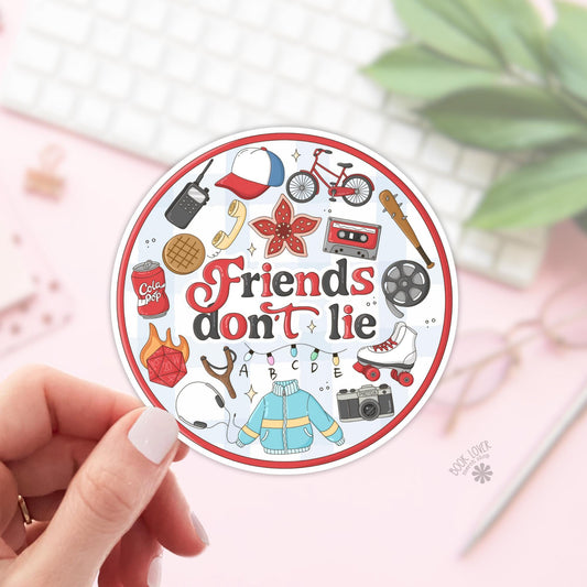 Friends Dont Lie Stickers / Bookish Stickers / Book Lover Gift / Bookish Merch / Kindle Sticker / Smut Reader / Reading Lover / E-Reader