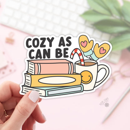 Cozy As Can Be Stickers / Bookish Stickers / Book Lover Gift / Bookish Merch / Kindle Sticker / Smut Reader / Reading Lover / E-Reader