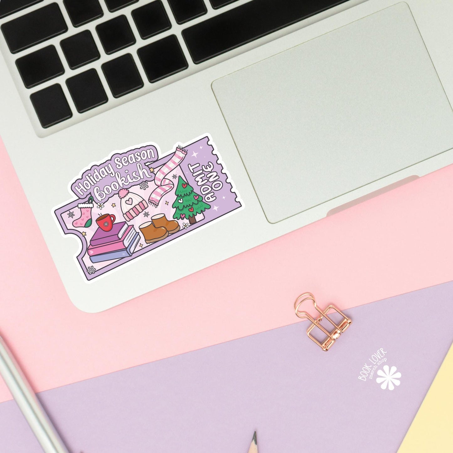 Holiday Season Bookish Stickers / Bookish Stickers / Book Lover Gift / Bookish Merch / Kindle Sticker / Smut Reader / Reading Lover