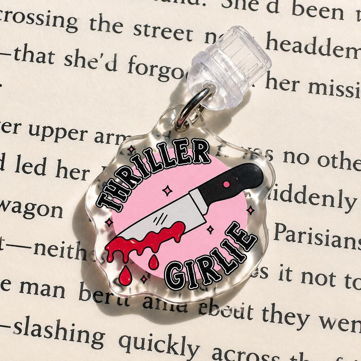 Thriller Girlie USB C dust plug, Kindle charm, view 2