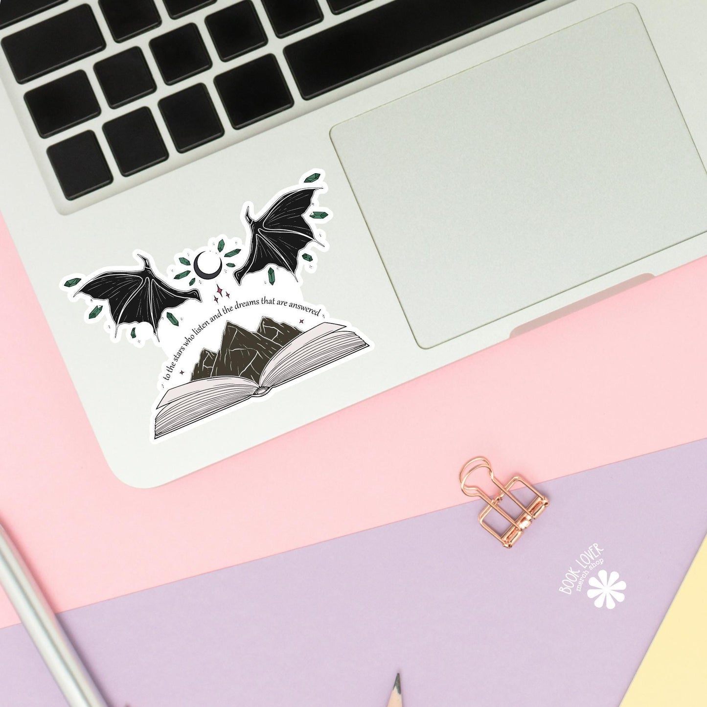 Dragon Wings Stickers / To The Stars Bookish Stickers / Book Lover Gift / Bookish Merch / Kindle Sticker / Smut Reader / Reading Lover