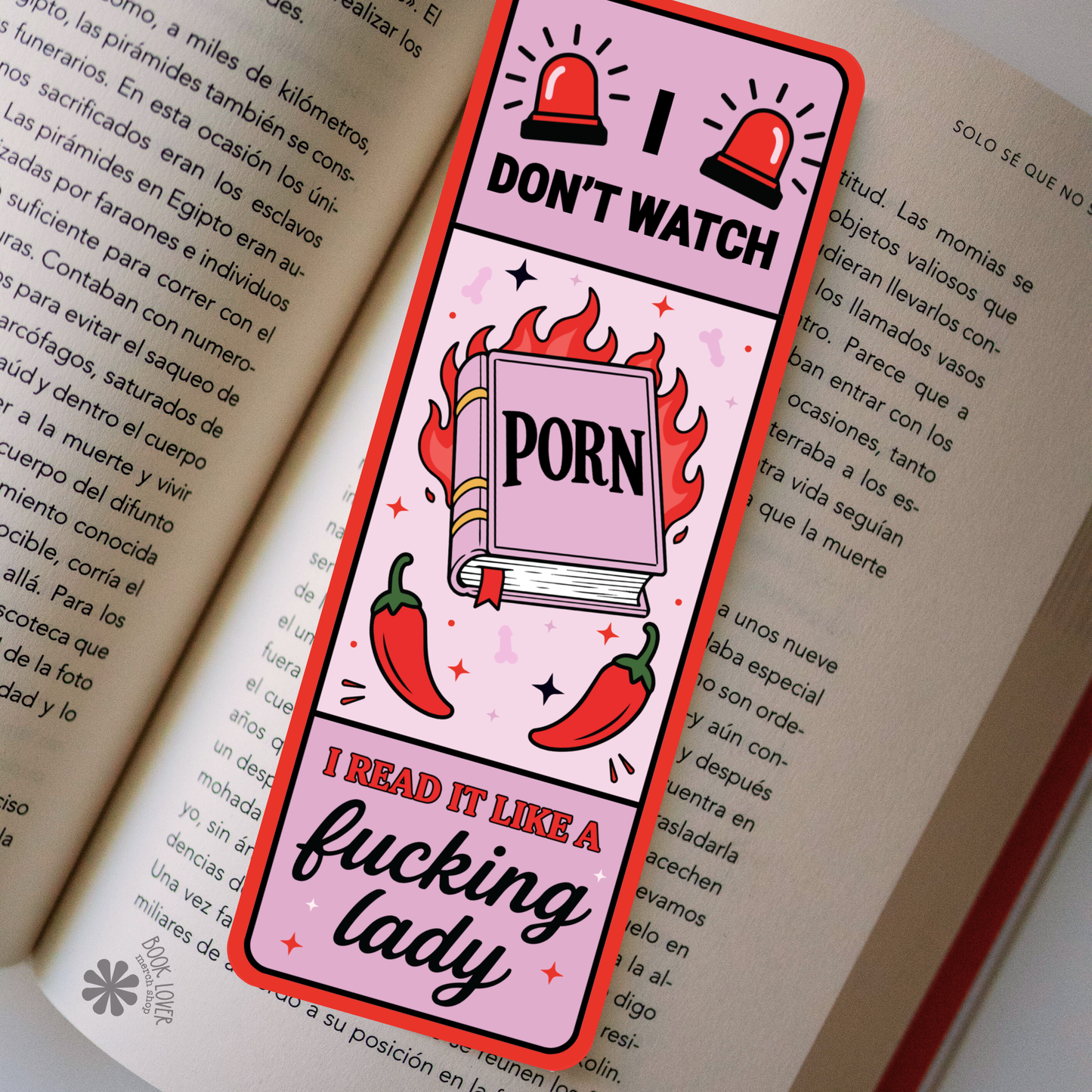 Spicy Book Bookmark - I Read It Like a Lady