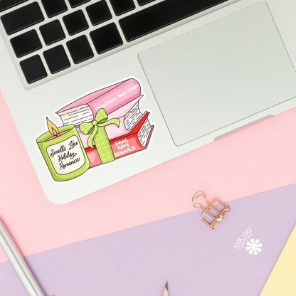 Smells Like Holiday Romance Stickers / Bookish Stickers / Book Lover Gift / Bookish Merch / Kindle Sticker / Smut Reader / Reading Lover