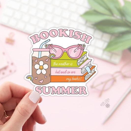 Bookish Summer Iced Coffee Stickers / Bookish Stickers / Book Lover Gift / Bookish Merch / Kindle Sticker / Smut Reader / Reading Lover