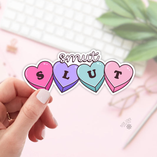 Smut Slut Stickers / Bookish Stickers / Book Lover Gift / Bookish Merch / Kindle Sticker / Smut Reader / Reading Lover / E-Reader