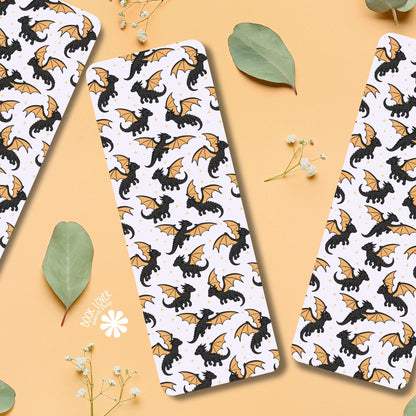 Black Dragons Bookmark / Fantasy Bookish Bookmark / Book Lover Gift / Bookish Merch / Fantasy Reader / Reading Lover