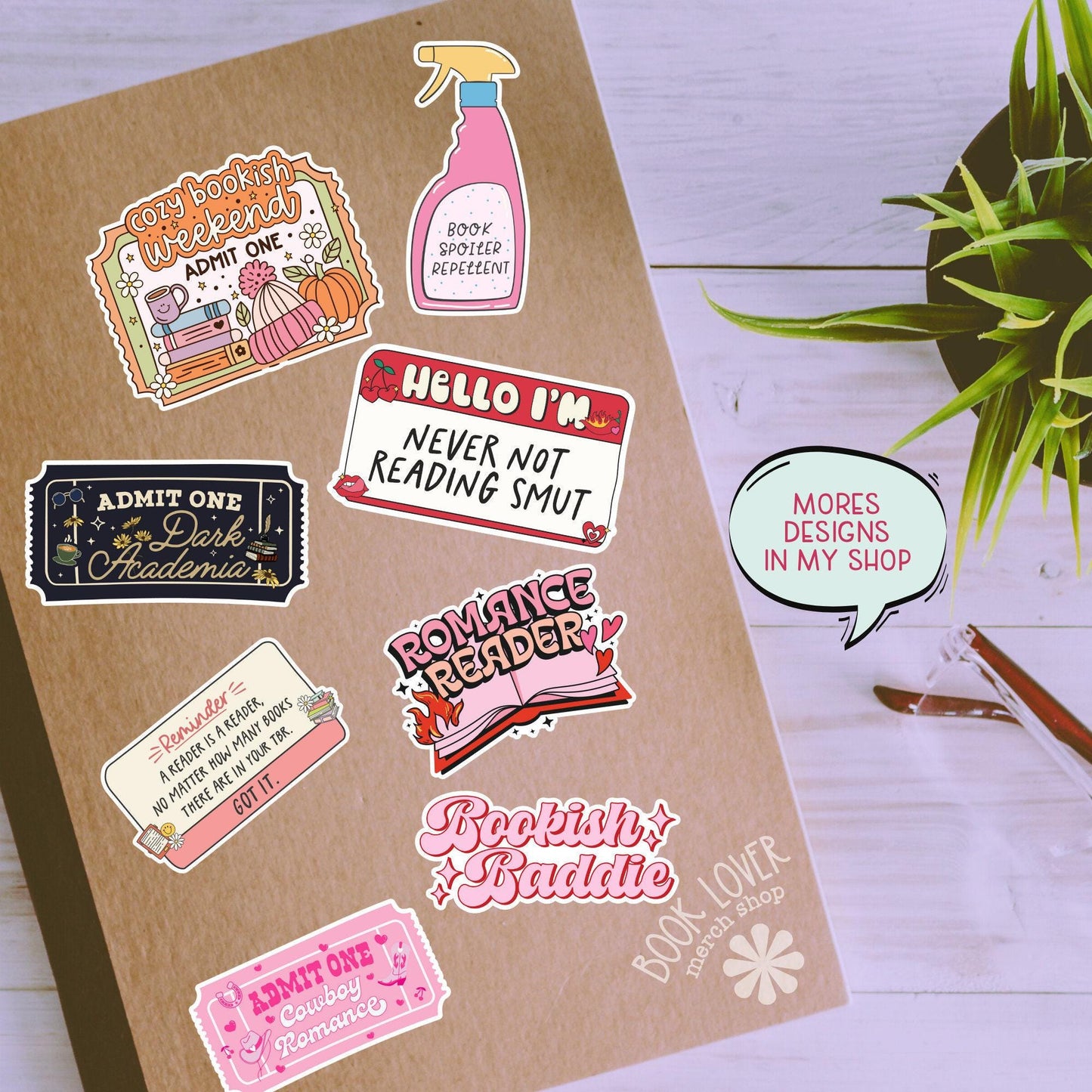 Book Spoiler Repellent Spray Sticker / Bookish Stickers / Book Lover Gift / Bookish Merch / Kindle Sticker / Smut Reader / Reading Lover