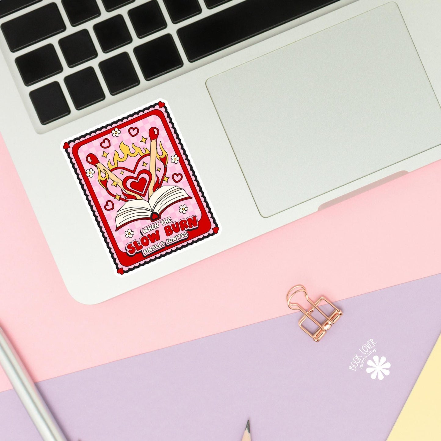 When The Slow Burn Finally Ignites Stickers / Bookish Stickers / Book Lover Gift / Bookish Merch / Kindle Sticker / Smut Reader