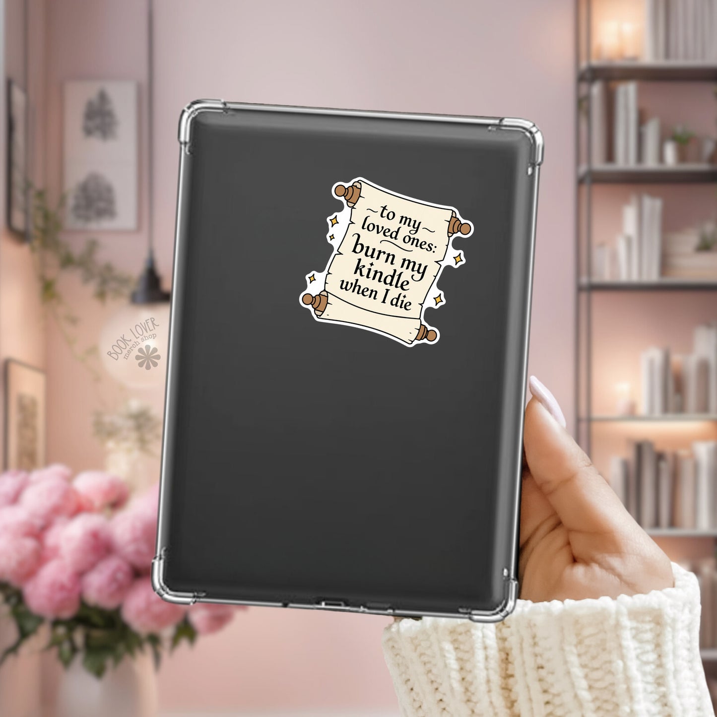 Burn My Kindle Bookish Sticker | Book Lover Gift | Reader Decal