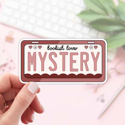 Mystery Plate Stickers / Bookish Stickers / Book Lover Gift / Bookish Merch / Kindle Sticker / Mystery Reader / Reading Lover / E-Reader