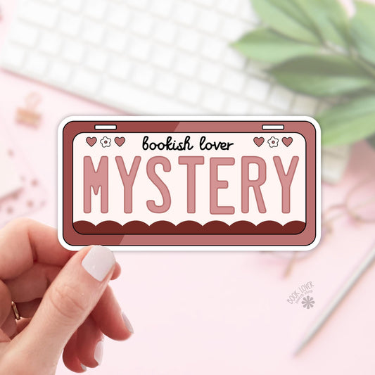 Mystery Plate Stickers / Bookish Stickers / Book Lover Gift / Bookish Merch / Kindle Sticker / Mystery Reader / Reading Lover / E-Reader