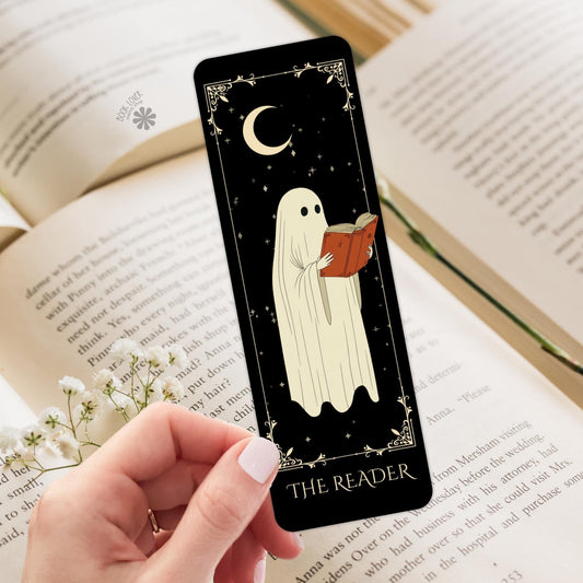 Halloween Bookmark / Ghost Bookmark / The Reader / Bookish Bookmark / Book Lover Gift / Bookish Merch / Smut Reader / Reading Lover