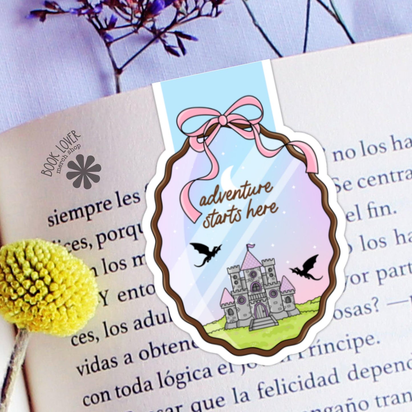 Adventure Starts Here Magnetic Bookmark / Bookish Bookmark / Book Lover Gift / Bookish Merch / Fantasy Reader / Reading Lover