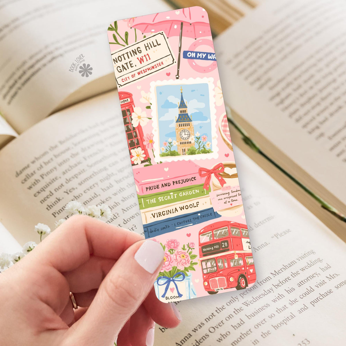 London Red Bus bookmark, double sided