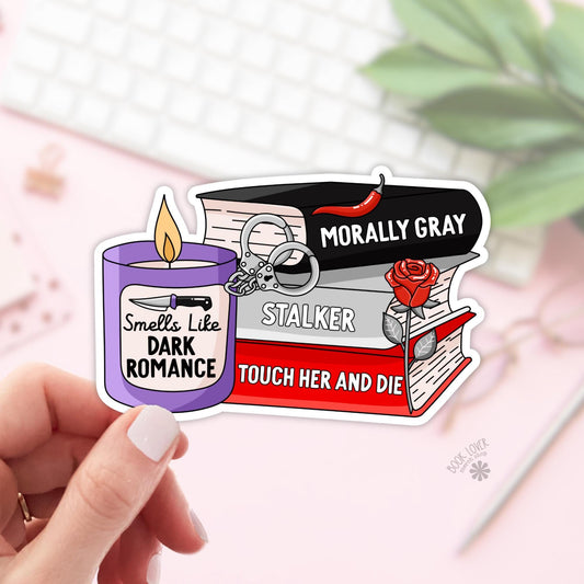 Smells Like Dark Romance Stickers / Bookish Stickers / Book Lover Gift / Bookish Merch / Kindle Sticker / Smut Reader / Reading Lover