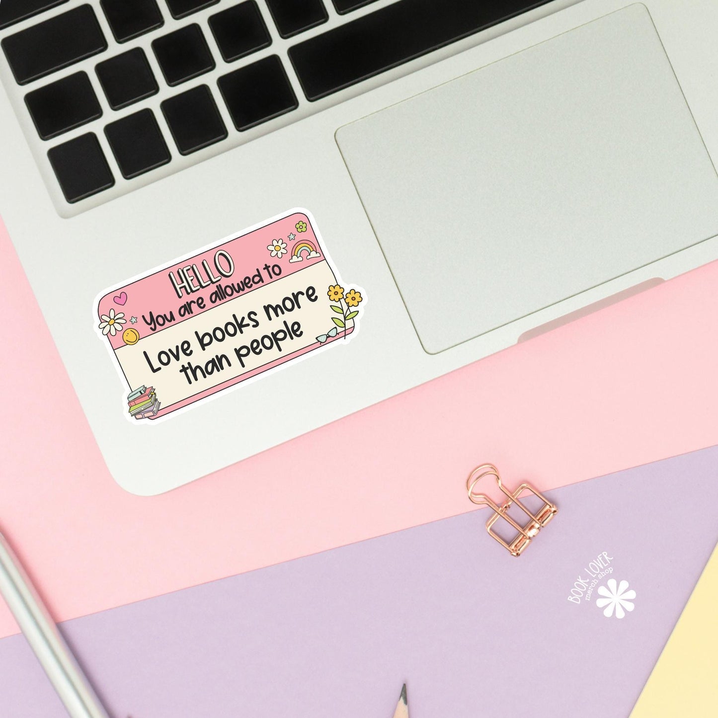 Hello You Are Alloweed to Love Books More Than People Stickers / Bookish Merch Stickers / Book Lover Gift / Kindle Sticker / Reading Lover