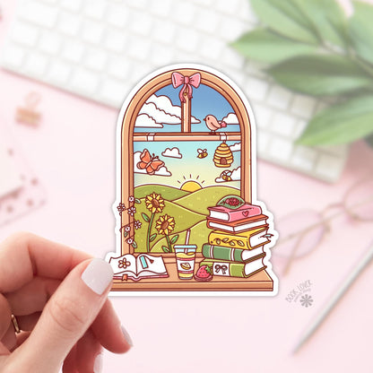 Summer Window Stickers / Bookish Stickers / Book Lover Gift / Bookish Merch / Kindle Sticker / Smut Reader / Reading Lover