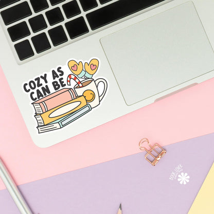 Cozy As Can Be Stickers / Bookish Stickers / Book Lover Gift / Bookish Merch / Kindle Sticker / Smut Reader / Reading Lover / E-Reader