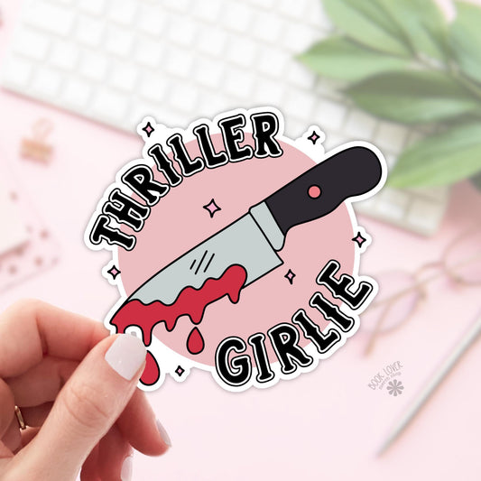 Thriller Girlie Stickers / Bookish Stickers / Book Lover Gift / Bookish Merch / Kindle Sticker / Smut Reader / Reading Lover / E-Reader